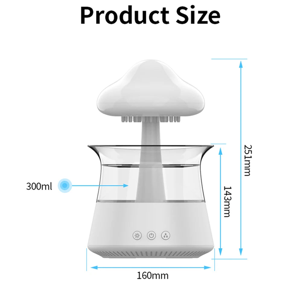 300ml Mushroom Rain Air Humidifier