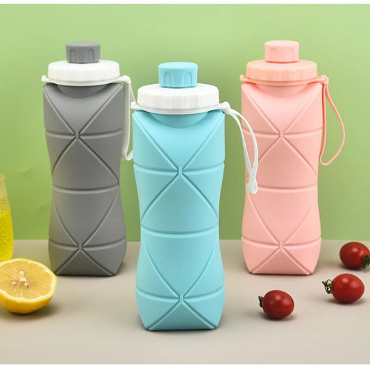 600ML Silicone Folding Water Bottle